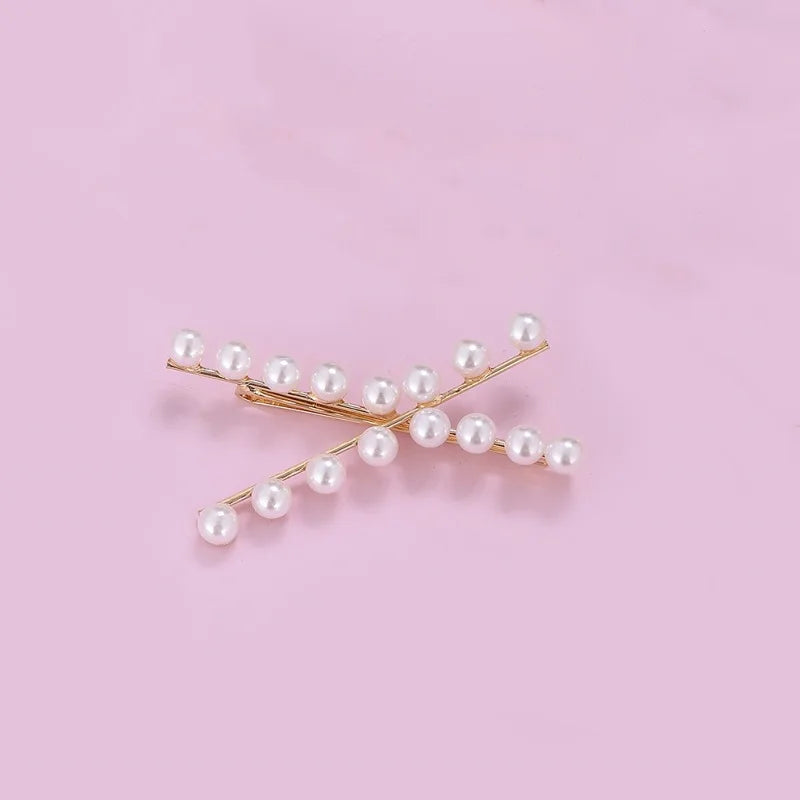 Pearl Cross Golden Hairpins - 27 Trendstore