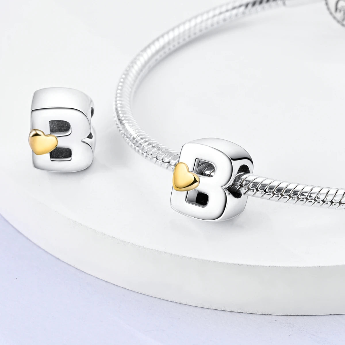 Personalized Love Silver Plated Letter Charm – A to Z