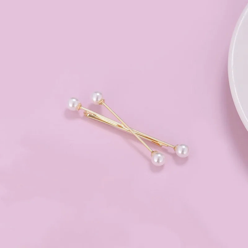 Pearl Cross Golden Hairpins - 27 Trendstore