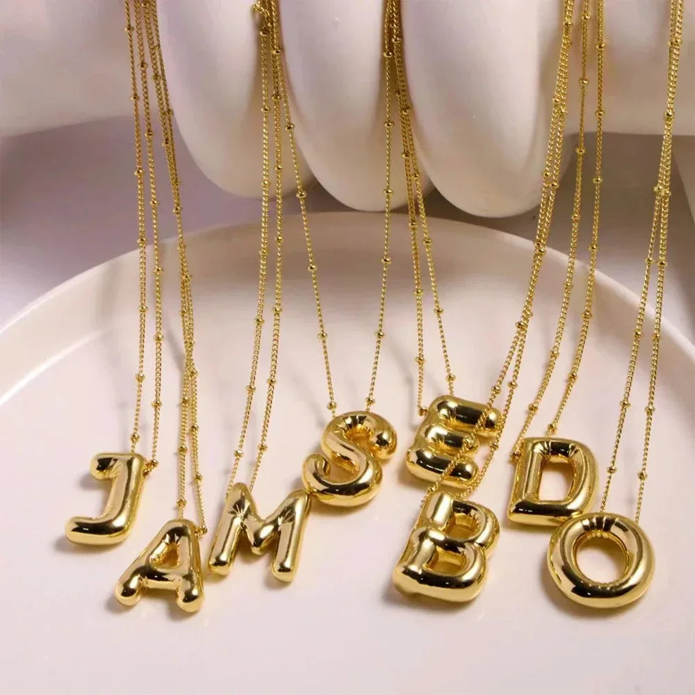 Mina Love - Chunky Bubble letter Necklace - 27 Trendstore