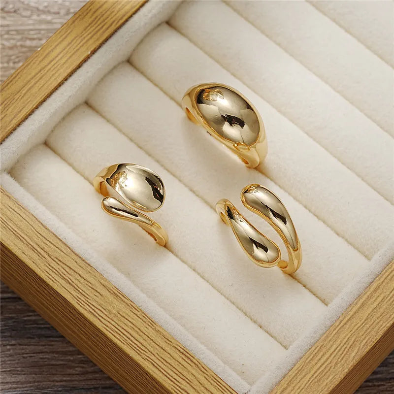 Venus Glow Ring Set - A Bold Trio for Effortless Style - 27 Trendstore