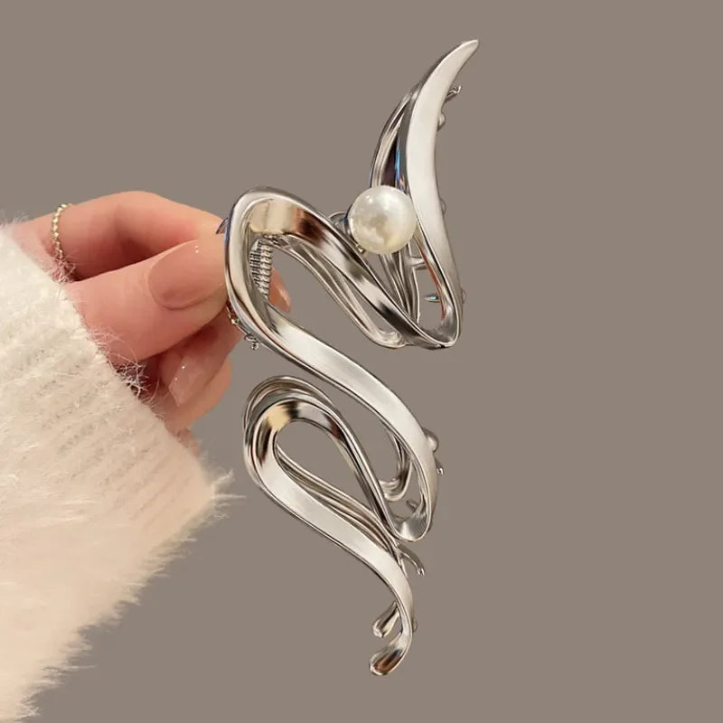 Metal Geometric Hair Claw Crab Hairpins Fashion Cross Hair Clips Barrettes Women Girls Korean Ponytail Clip Hair Accessories - 27 Trendstore