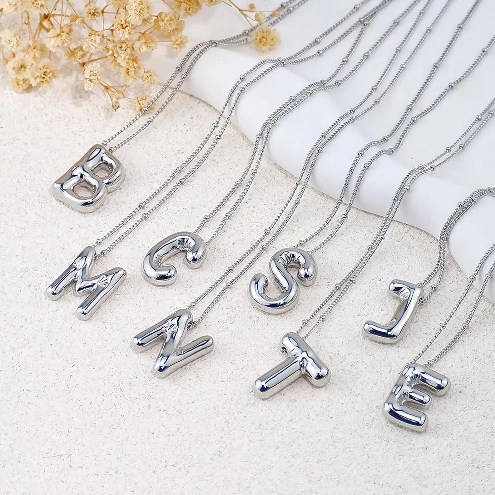 Mina Love - Chunky Bubble letter Necklace - 27 Trendstore